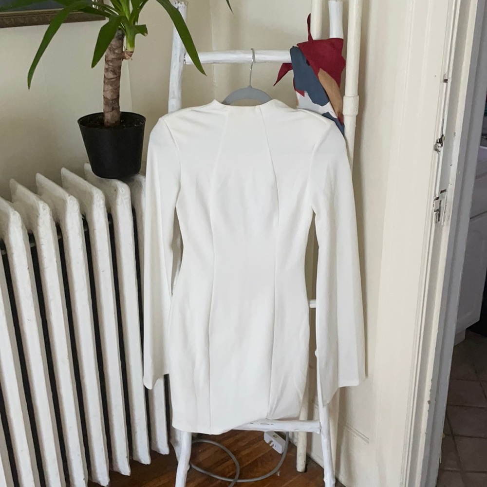 Long sleeve white dress